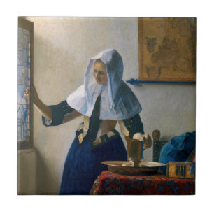 Carreau Johannes Vermeer - Femme avec un lanceur d'eau