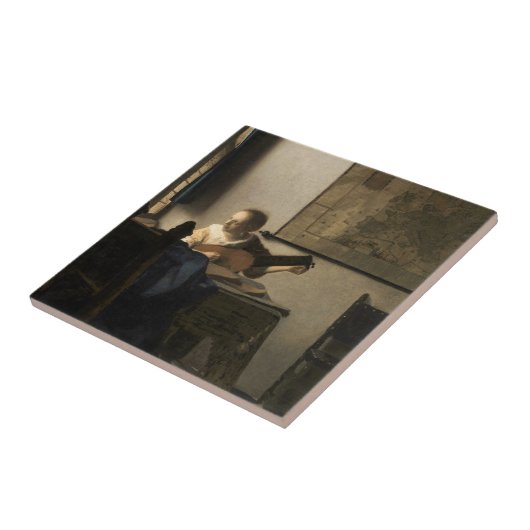 Carreau Johannes Vermeer - Jeune femme avec un trait (Côté)