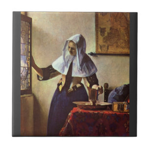 Carreau Johannes Vermeer - jeune femme avec une cruche