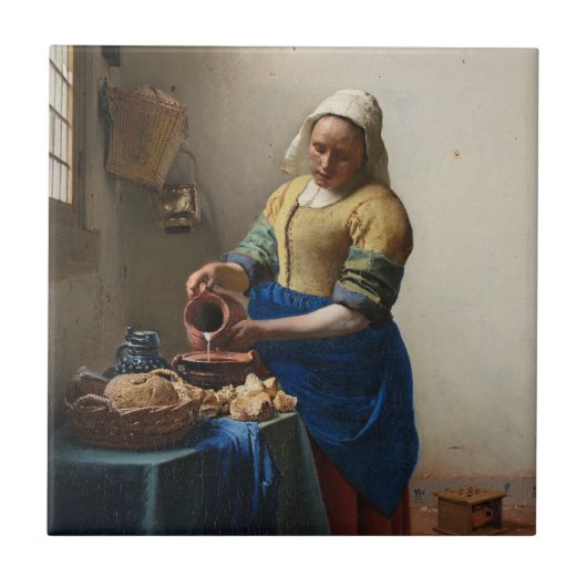 Carreau JOHANNES VERMEER - La trayeuse 1658 (Devant)