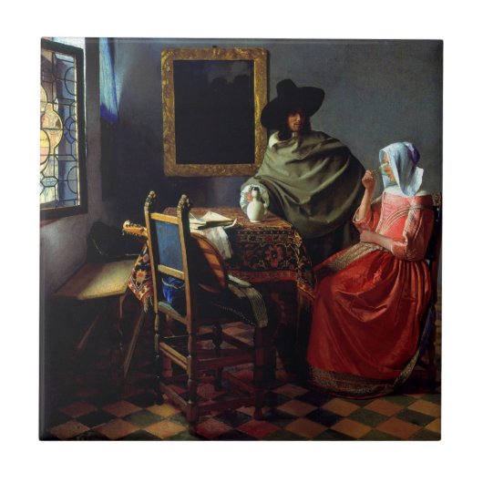 Carreau Johannes Vermeer - Le verre du vin (Devant)