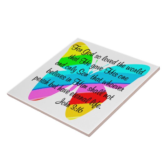 CARREAU JOHN 3:16 RAINBOW BOTTERFLY (Côté)