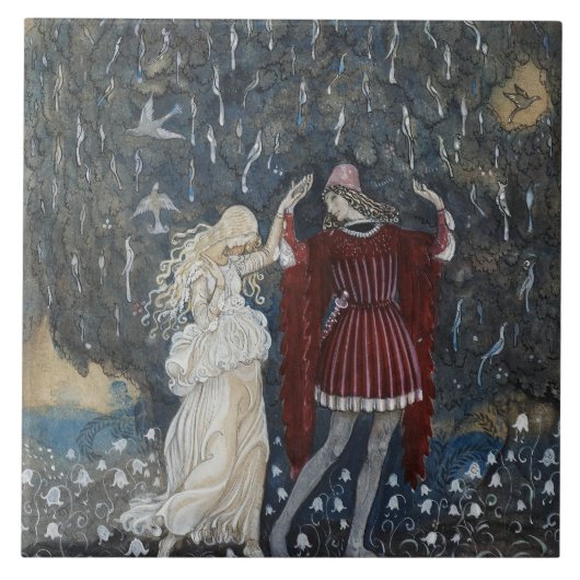 Carreau John Bauer - Lena danse avec le chevalier (Devant)
