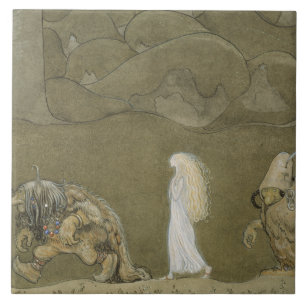 Carreau John Bauer - princesse et trolls