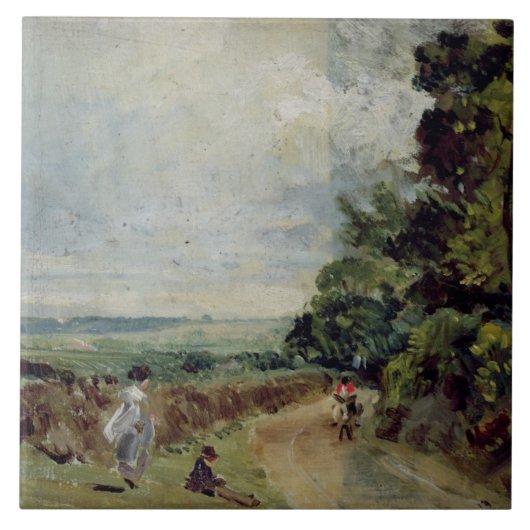 Carreau John Constable | une route de campagne avec les (Devant)