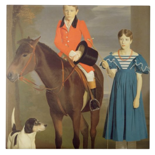 Carreau John Gubbins Newton et sa soeur Mary, 1832-33 ( (Devant)