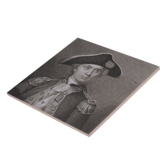 Carreau John Paul Jones (1747-92), gravé par James Barto (Côté)