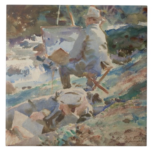 Carreau John Singer Sargent - Un artiste à son Easel (Devant)