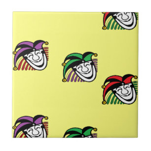 Carreau Joker coloré casquette motif jaune