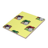 Carreau Joker coloré casquette motif jaune (Côté)