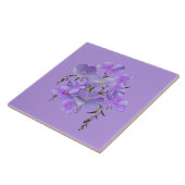 Carreau Joli Bouquet floral couleur lavande (Côté)