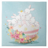 Carreau Joli Bunnies Aquarelle (Devant)