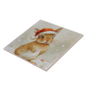 Carreau Joli Bunny de Noël en bois (Côté)