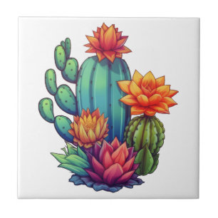 Carreau Joli cactus en fleurs