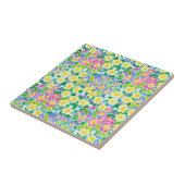 Carreau Joli Carrelage en céramique rose, bleu, jaune Prim (Côté)