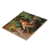 Carreau Joli Cerf Rouge Dans La Forêt (Côté)