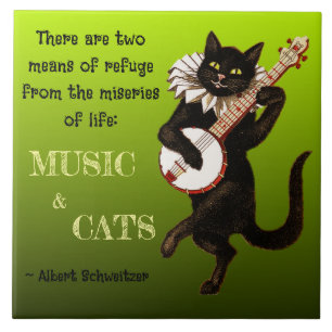 Carreau Joli chat musical Deux moyens de refuge Schweitzer
