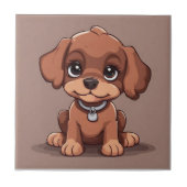 Carreau Joli chiot brun (Devant)