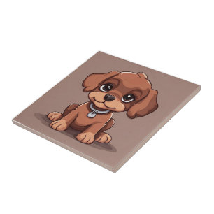 Carreau Joli chiot brun