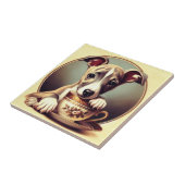 Carreau Joli chiot Whippet (Côté)