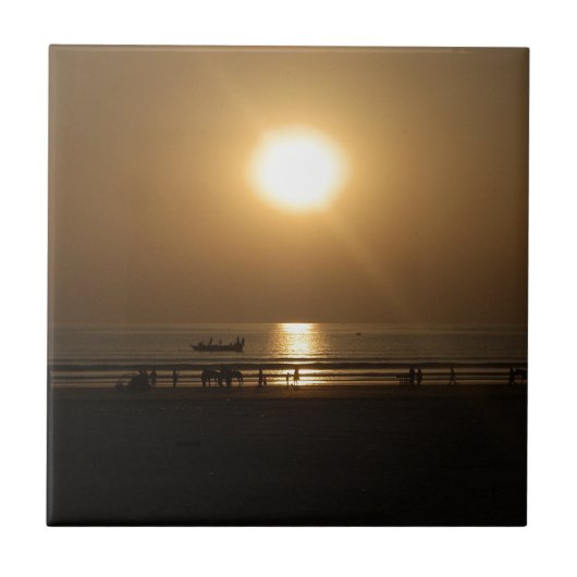 Carreau Joli coucher de soleil d'été (Devant)