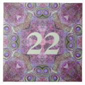 Carreau Joli design Motif rose et violet (Devant)