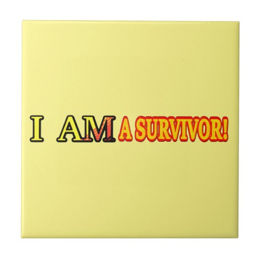 Carreau Joli dessin "SURVIVOR". Commandez dès maintenant (Devant)