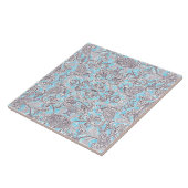 Carreau Joli floral classique gris bleu (Côté)