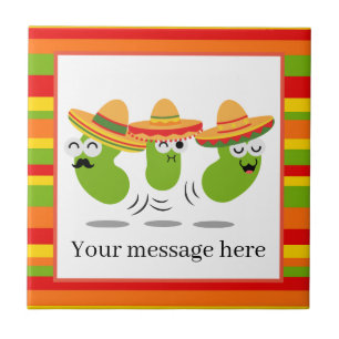 Carreau Joli haricot mexicain de saut ajouter message déco