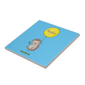 Carreau Joli hérisson et motif de dessin animé de ballon (Côté)