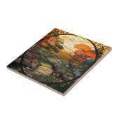 Carreau joli Jardin japonais faux vitrail (Côté)