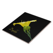 Carreau Joli jaune jour sur noir (Côté)