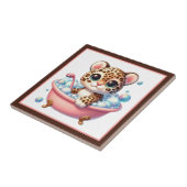 Carreau Joli léopard de salle de bain baignoire (Côté)