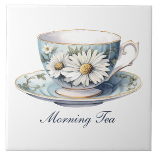 Carreau Joli "Morning Tea" Floral Teacup Carrelage céramiq