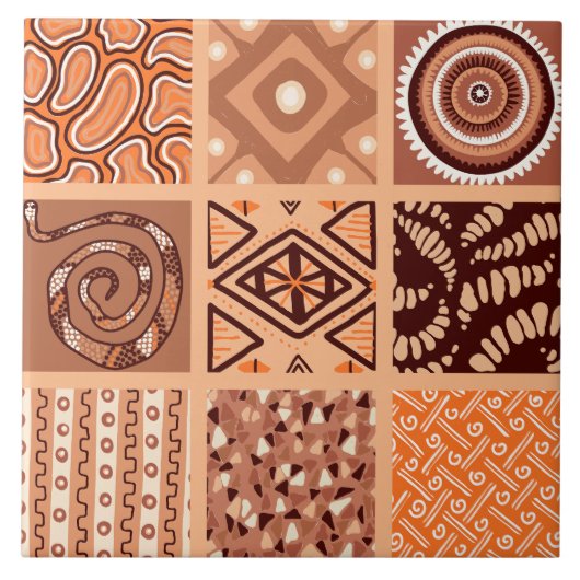 Carreau Joli motif de style africain (Devant)