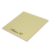Carreau Joli motif gingham jaune chaud (Côté)