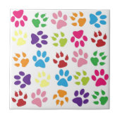 Carreau Joli Motif Paw coloré (Devant)