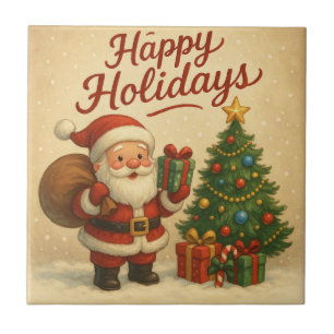 Carreau joli père noël joyeux noël