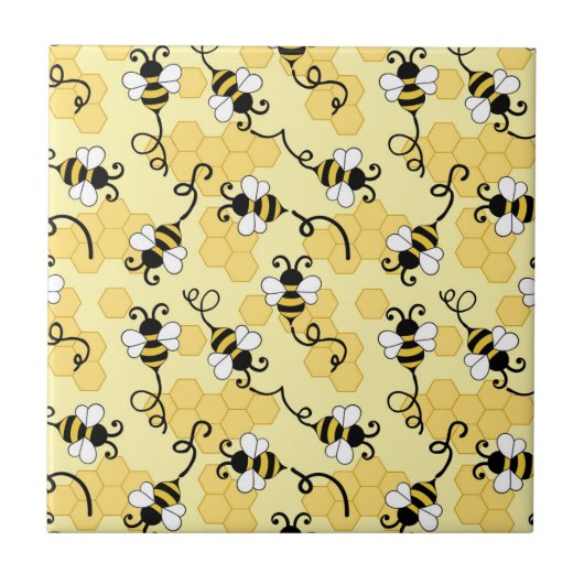 Carreau Joli petit motif abeilles (Devant)
