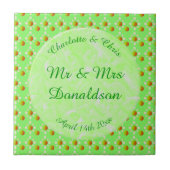 Carreau Joli Printemps Mariage Pomme fleur et Pommes (Devant)