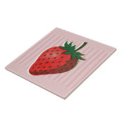 Carreau Joli Risographe Fraise Rose & Rayures (Côté)