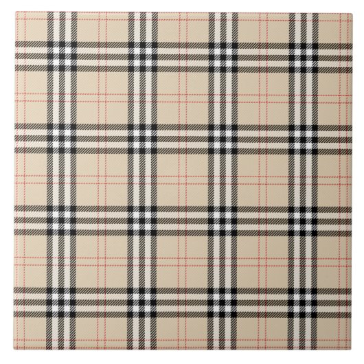 Carreau Joli Tartan Plaid Beige (Devant)