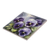 Carreau Joli vernis violet aquarelle peinture (Côté)