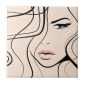 Carreau Joli visage féminin (Devant)