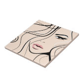 Carreau Joli visage féminin (Côté)