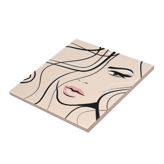 Carreau Joli visage féminin (Côté)