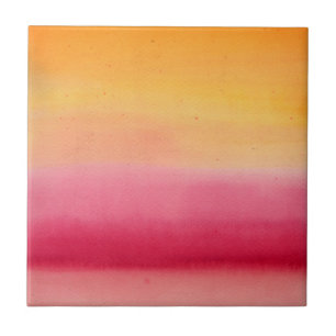 Carreau Jolie aquarelle rose orange