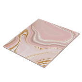 Carreau Jolie conception de marbre rose clair or (Côté)