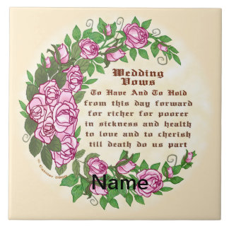 Carreau Jolie coutume Rose Vows de mariage