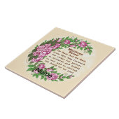 Carreau Jolie coutume Rose Vows de mariage (Côté)